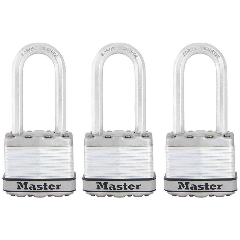 Foto van Master lock hangslot excell 45 mm staal 3 st m1eurtrilh