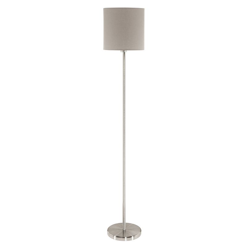 Foto van Eglo pasteri vloerlamp - e27 - 157,5 cm - grijs/taupe