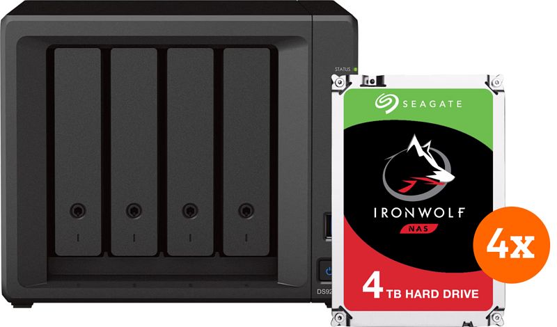 Foto van Synology ds923+ + seagate ironwolf 16tb (4x4tb)