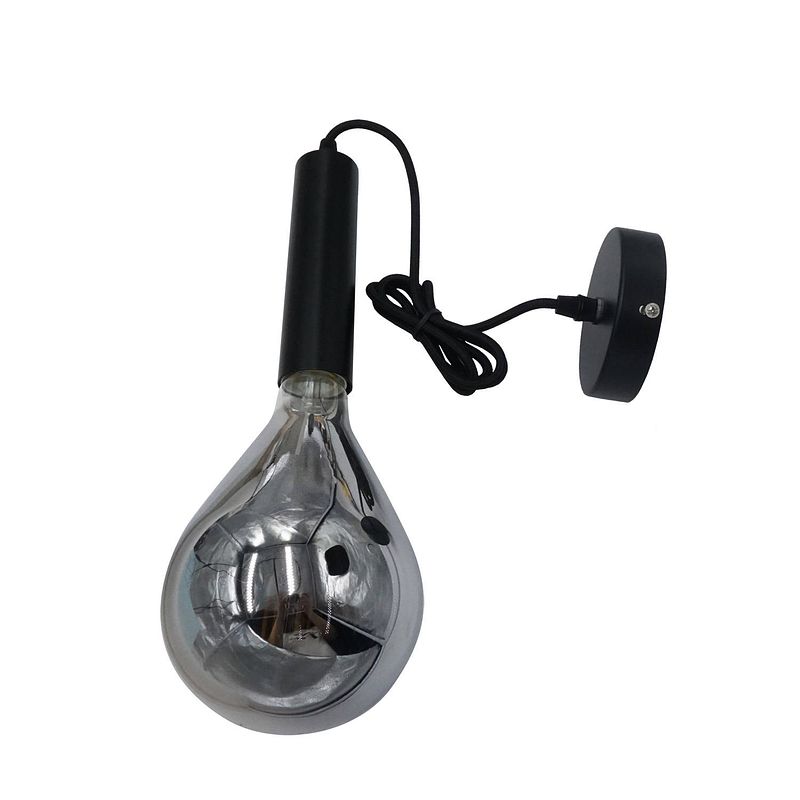 Foto van Dimehouse industriële hanglamp miles - smokey glass - 170x15x15 cm