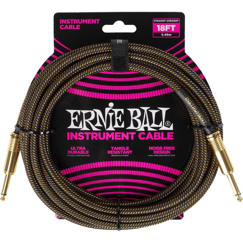 Foto van Ernie ball 6432 braided pay dirt instrumentkabel 5,5 meter