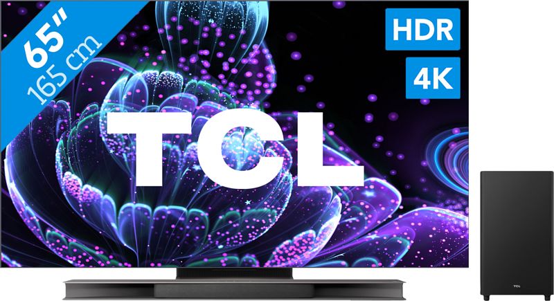 Foto van Tcl qled 65c831 (2022) + soundbar