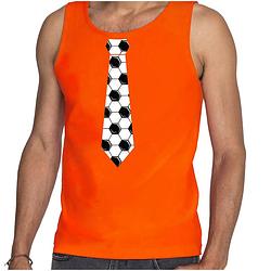 Foto van Oranje fan tanktop / kleding holland voetbal stropdas ek/ wk voor heren 2xl - feestshirts