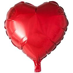 Foto van Wefiesta folieballon hartvorm 18 cm rood