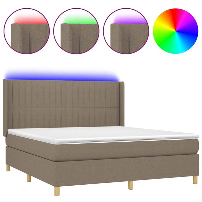 Foto van The living store boxspring tivoli - bed 180x200 - led - pocketvering