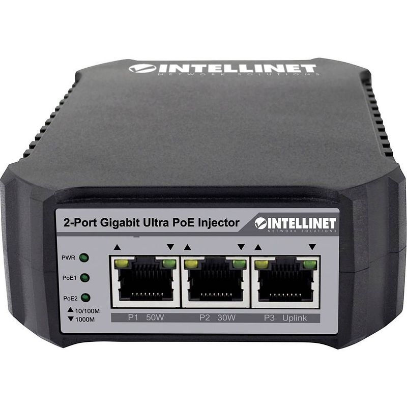 Foto van Intellinet 561488 poe-injector 10 / 100 / 1000 mbit/s ieee 802.3af (12.95 w), ieee 802.3at (25.5 w)