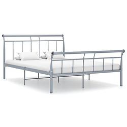 Foto van Vidaxl bedframe metaal grijs 140x200 cm