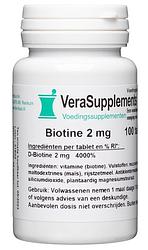 Foto van Verasupplements biotine 2 mg tabletten