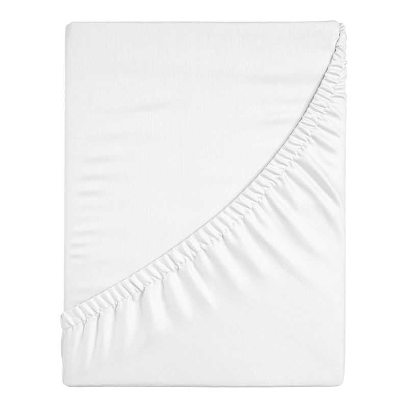 Foto van Ten cate premium 100% katoen satijnen hoeslaken - 140x200 - white whisper