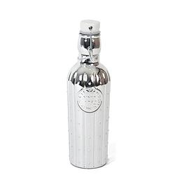 Foto van 1x glazen woondecoratie flessen zilver met beugeldop 550 ml - decoratieve flessen