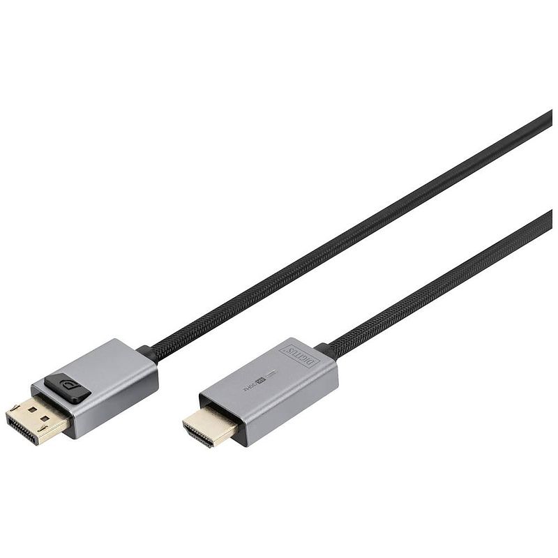 Foto van Digitus hdmi aansluitkabel hdmi-a stekker 1.8 m zwart db-340202-018-s vergulde steekcontacten hdmi-kabel