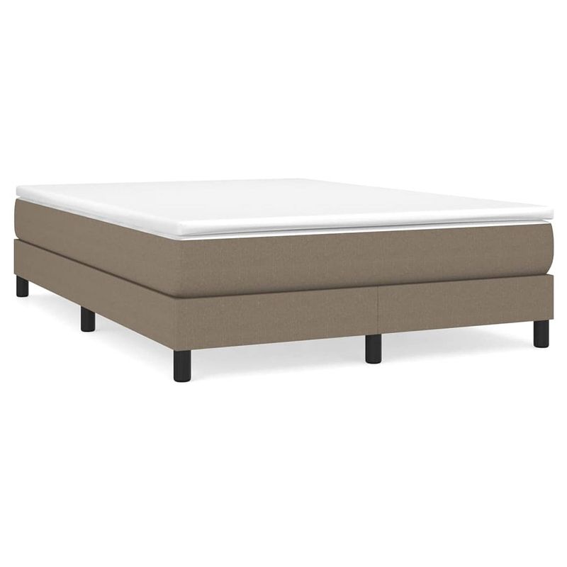 Foto van The living store boxspringbed - comfort - bedframes - 203x160x25 cm - taupe