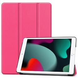 Foto van Basey ipad 10.2 2020 hoes book case hoesje - ipad 10.2 2020 hoesje hard cover case hoes - roze