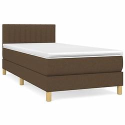 Foto van The living store boxspringbed - bedframe 193x90x78/88cm - pocketvering matras 90x190x20cm - huidvriendelijke topmatras