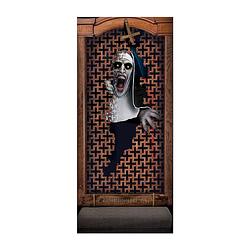 Foto van Fiestas horror deur scenesetter/deurposter - zombie non - halloween thema versiering - 180 x 80 cm - feestdeurdecoraties
