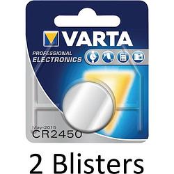 Foto van 2 stuks (2 blisters a 1 st) varta cr2450 wegwerpbatterij lithium