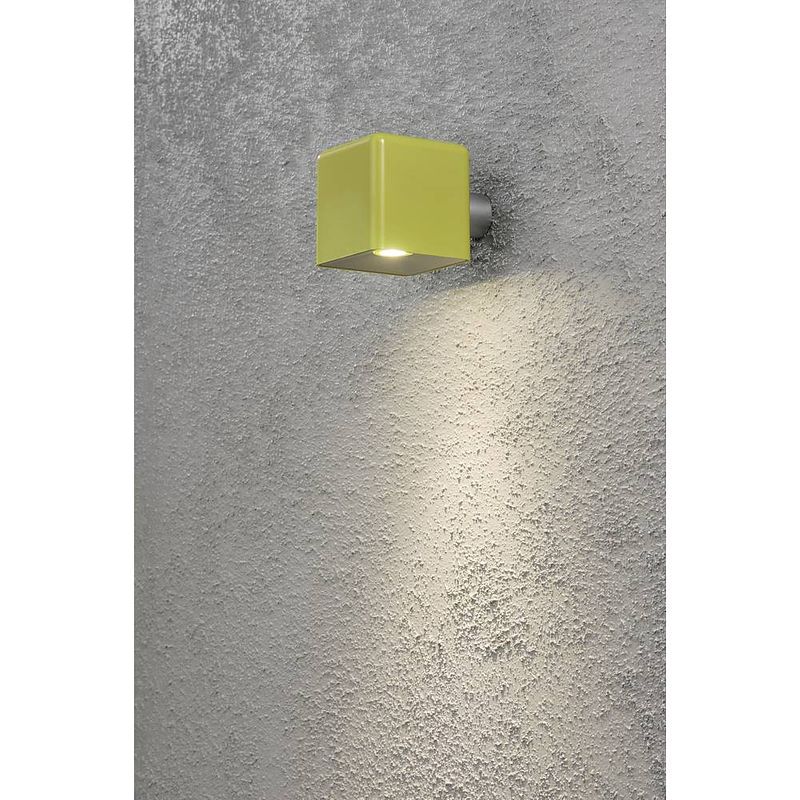 Foto van Konstsmide amalfi nova 7681-100 led-buitenlamp (wand) energielabel: g (a - g) led led vast ingebouwd 3 w olijf