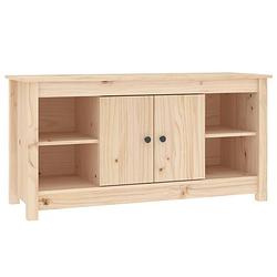 Foto van The living store tv-kast massief grenenhout - 103 x 36.5 x 52 cm