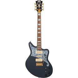 Foto van D'sangelico deluxe bob weir bedford matte stone elektrische gitaar met koffer