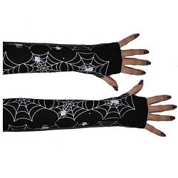 Foto van Halloween - spinnenweb handschoenen - verkleedhandschoenen