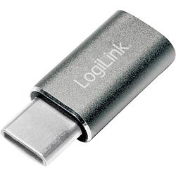 Foto van Logilink usb 2.0 adapter [1x usb-c stekker - 1x micro-usb 2.0 b bus] au0041