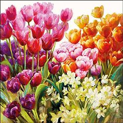 Foto van Ambiente servet 25cm tulips 20 stuks