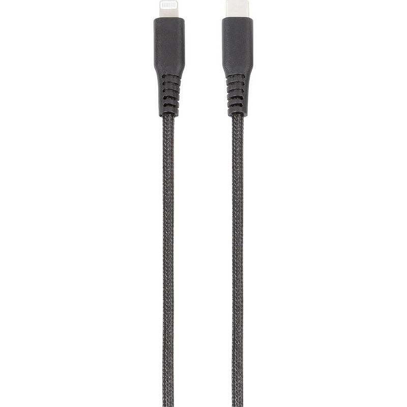 Foto van Vivanco usb-kabel apple lightning stekker, usb-c stekker 1.5 m zwart 61692