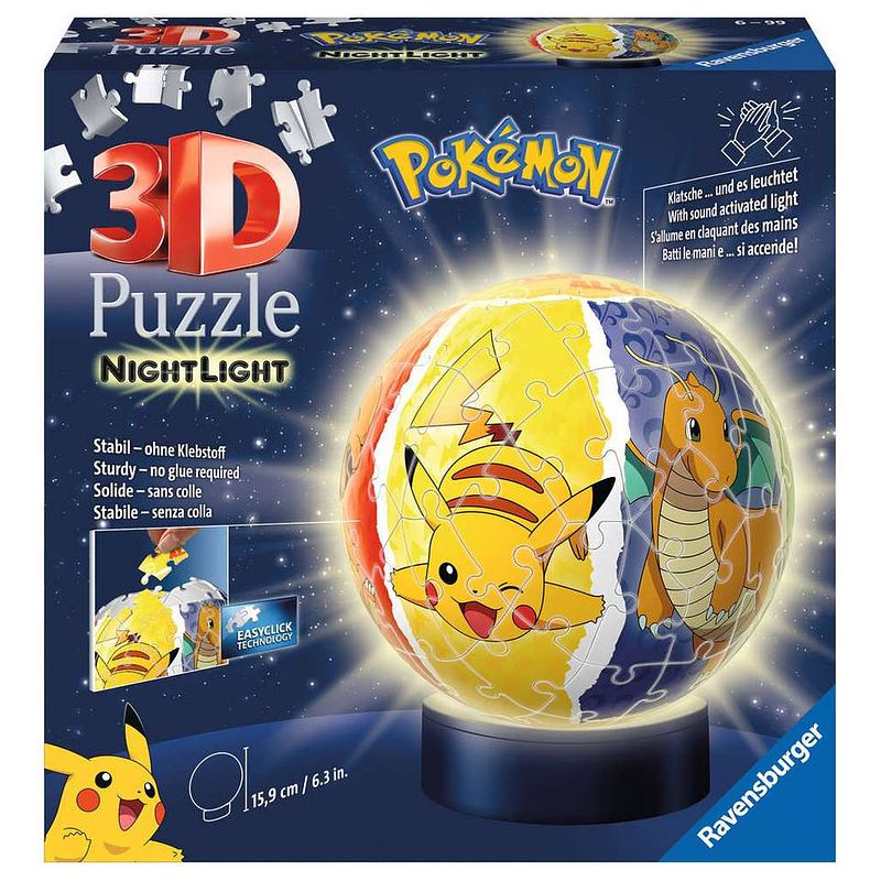 Foto van Ravensburger 3d-puzzel pokémon met licht - 72 stukjes