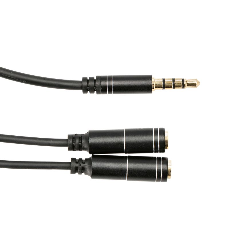 Foto van Devine vp-sp smartphone splitter kabel voor 3,5mm headphone en 3,5mm mono mic