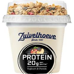 Foto van 2 verpakkingen a 185200 gram | zuivelhoeve proteine yoghurt perzik 200g aanbieding bij jumbo