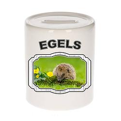 Foto van Dieren egel spaarpot - hedgehogs/ egels spaarpotten kinderen 9 cm - spaarpotten