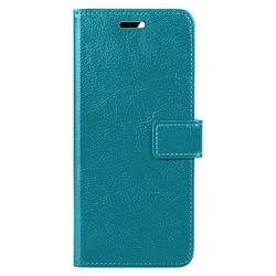 Foto van Basey iphone 15 plus hoesje bookcase hoes flip case book cover - iphone 15 plus hoes book case hoesje - turquoise