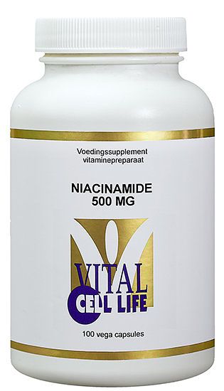 Foto van Vital cell life niacinamide 500mg capsules