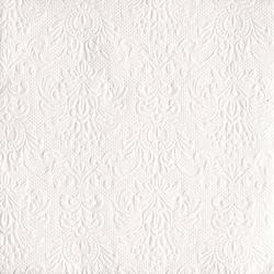 Foto van 15x luxe servetten barok patroon wit 3-laags - feestservetten