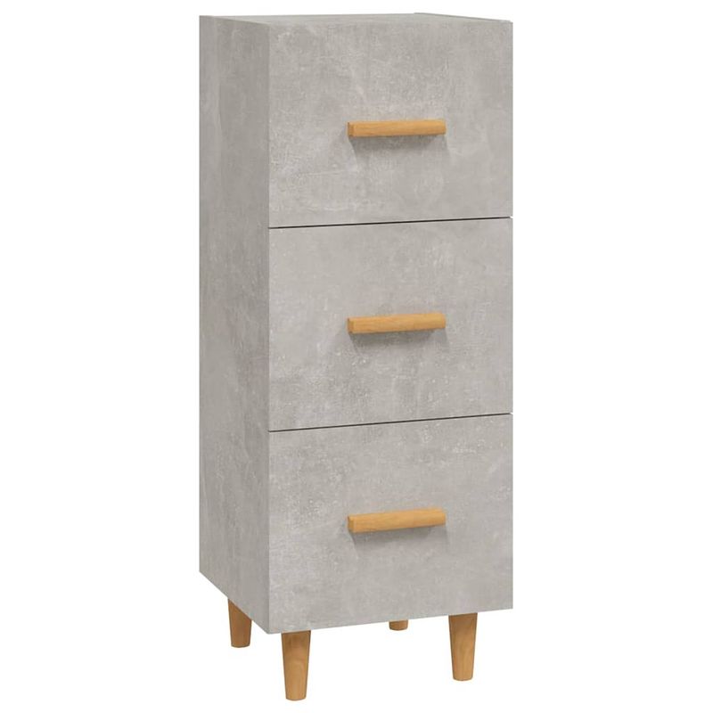 Foto van Vidaxl dressoir 34,5x34x90 cm bewerkt hout betongrijs