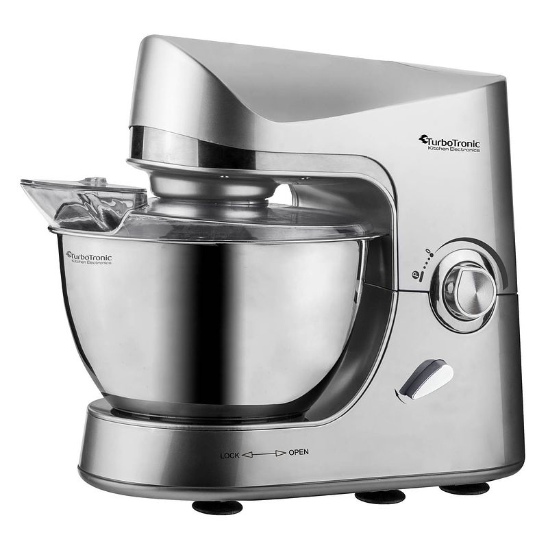 Foto van Turbotronic tt-002 keukenmachine - mixer - 5 liter - zilver