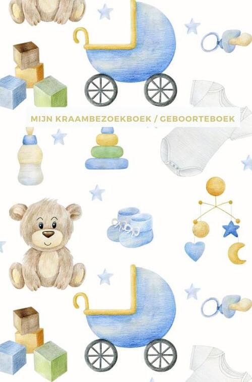 Foto van Mijn kraambezoekboek / geboorteboek | geschikt als kraamcadeau meisje en kraamcadeau jongen - gold arts books - paperback (9789464650082)