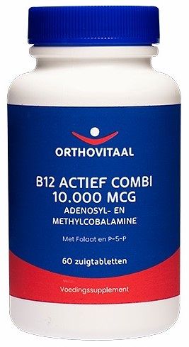 Foto van Orthovitaal b12 actief combi 10.000mcg zuigtabletten