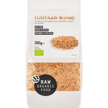 Foto van Raw organic food lijnzaad blond 300 g bij jumbo