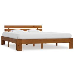 Foto van Vidaxl bedframe massief grenenhout honingbruin 180x200 cm