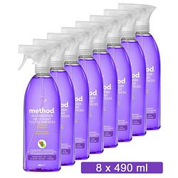 Foto van Method allesreiniger spray - french lavender - voordeelverpakking 8 x 490 ml