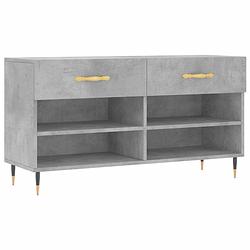 Foto van The living store schoenenbank - - meubelen - 102 x 35 x 55 cm - bewerkt hout en ijzer