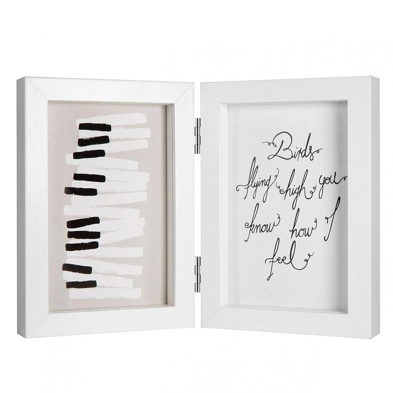 Foto van Fotolijst - piano double swing portrait - fotomaat 13x18 cm - wit