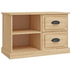 Foto van The living store tv-kast sonoma eiken - 73 x 35.5 x 47.5 cm - duurzaam bewerkt hout