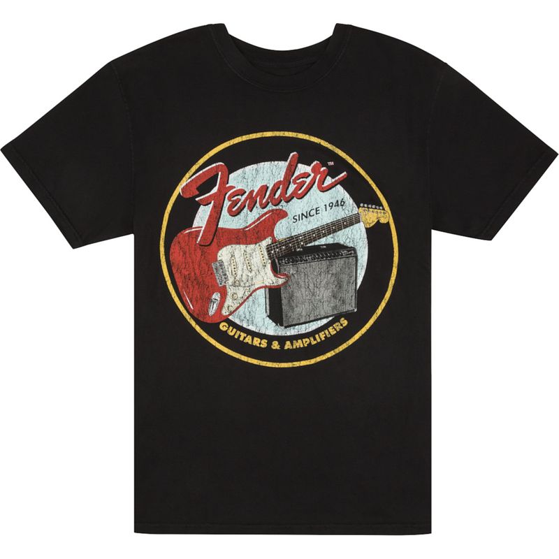 Foto van Fender 1946 guitars & amplifiers t-shirt vintage black l