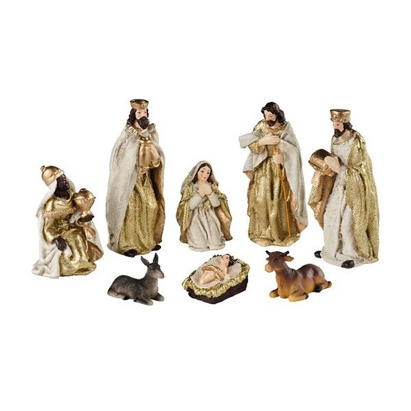 Foto van 8x kerststal kerstfiguren beelden 12 cm - kerststallen