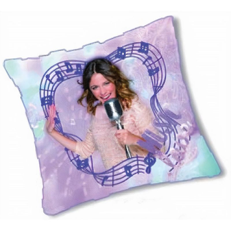 Foto van Disney kussen violetta meisjes 40 x 40 cm polyester roze