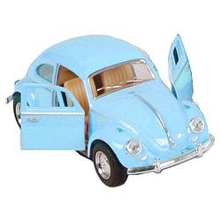 Foto van Kinsmart auto volkswagen beetle 1967 pull-back 1:32 staal blauw