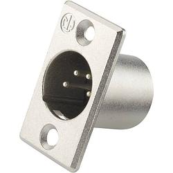 Foto van Neutrik nc4mp xlr-connector flensstekker, contacten recht aantal polen: 4 zilver 1 stuk(s)