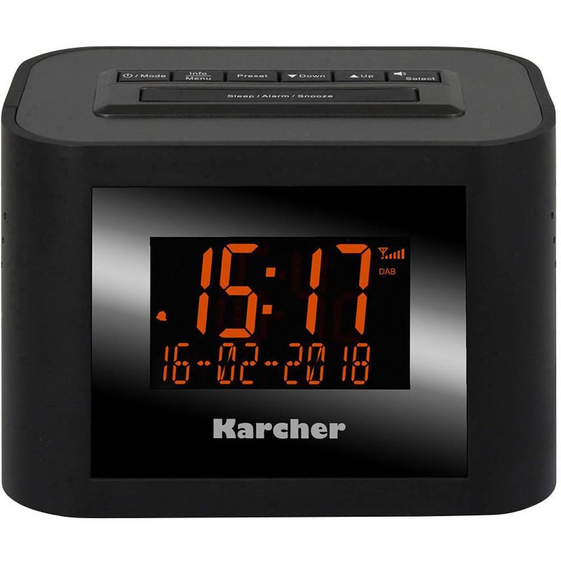 Foto van Karcher dab 2420 wekkerradio vhf (fm) zwart